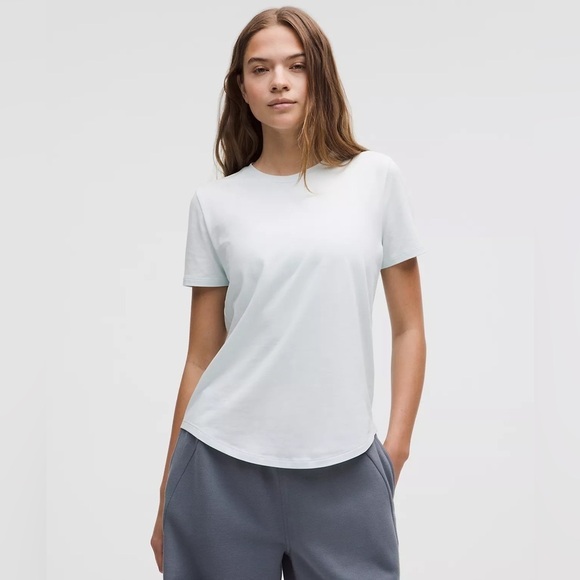 lululemon athletica Tops - Lululemon mint breeze Love Curved-Hem Crewneck T-Shirt
